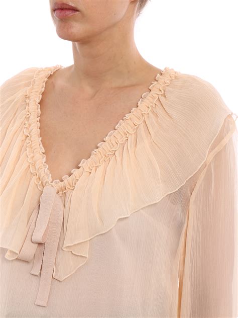 see by chloe silk blouse|chloe for women ss24.